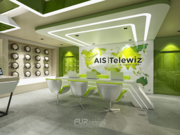 Design, manufacture and installation of stores: AIS Telewiz shop @ Krom Luang Chumphon